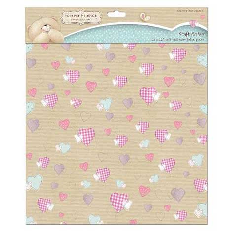 12 x 12 Kraft Notes Forever Friends Fabric Paper Pack